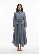 The Signature Striped Tie-Front Shirtdress