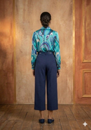 The Cerulean Swirl Satin Shirt