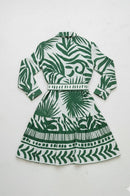 Tropical Botanical Shirt Dress