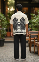 Tropical Palm Print Relaxed Fit Shirt