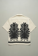 Tropical Palm Print Relaxed Fit Shirt