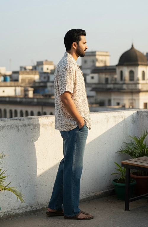 Printed Relaxed Fit Short Sleeve Shirt