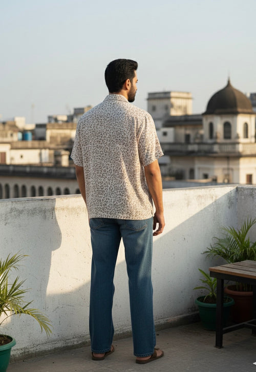 Printed Relaxed Fit Short Sleeve Shirt