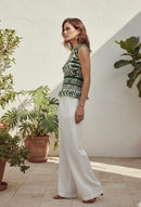 Emerald Palms Sleeveless Top