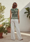 Emerald Palms Sleeveless Top
