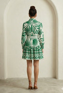 Tropical Botanical Shirt Dress