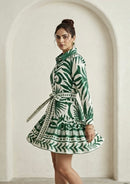 Tropical Botanical Shirt Dress