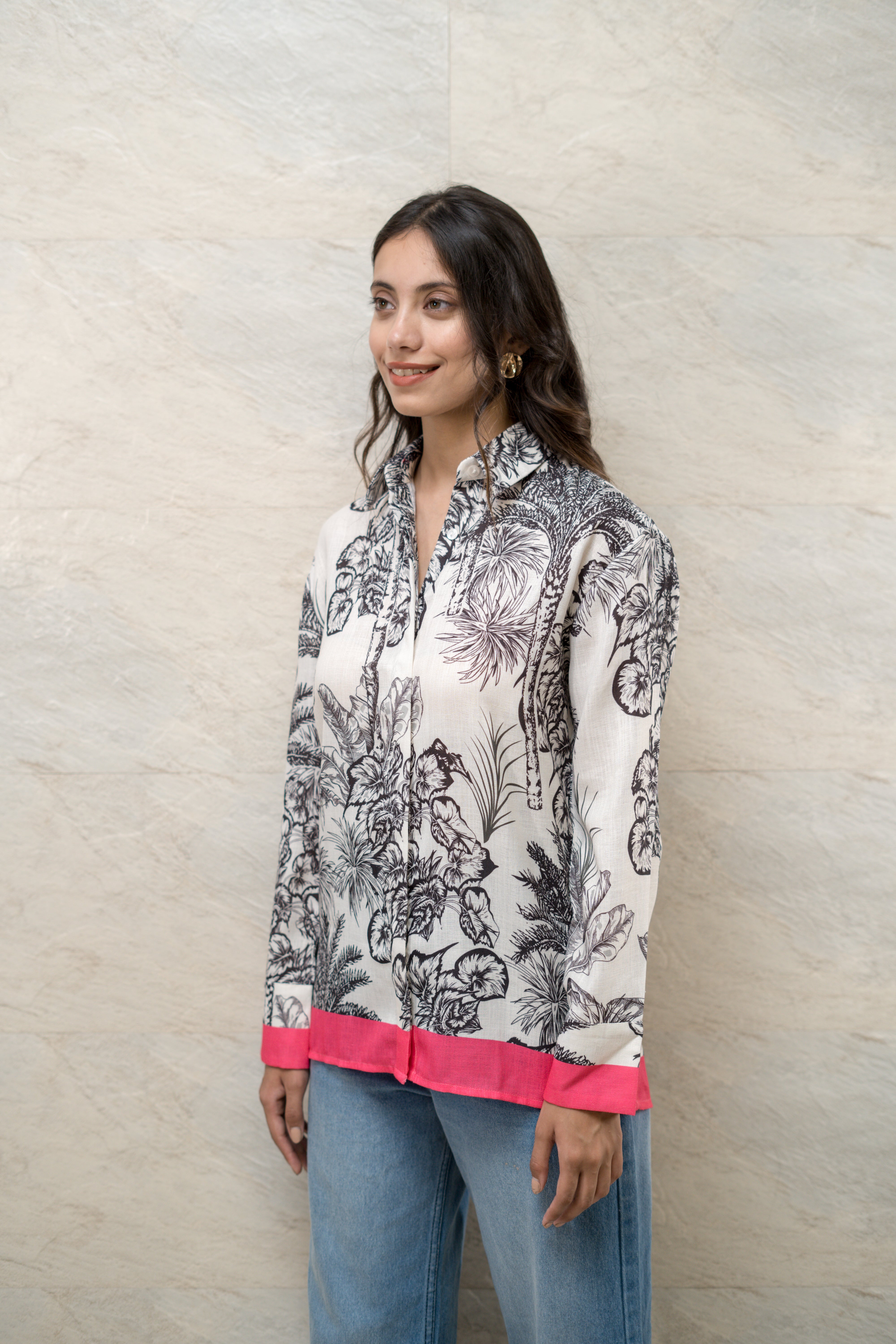 Noir Palm - Monochrome Tropical Shirt