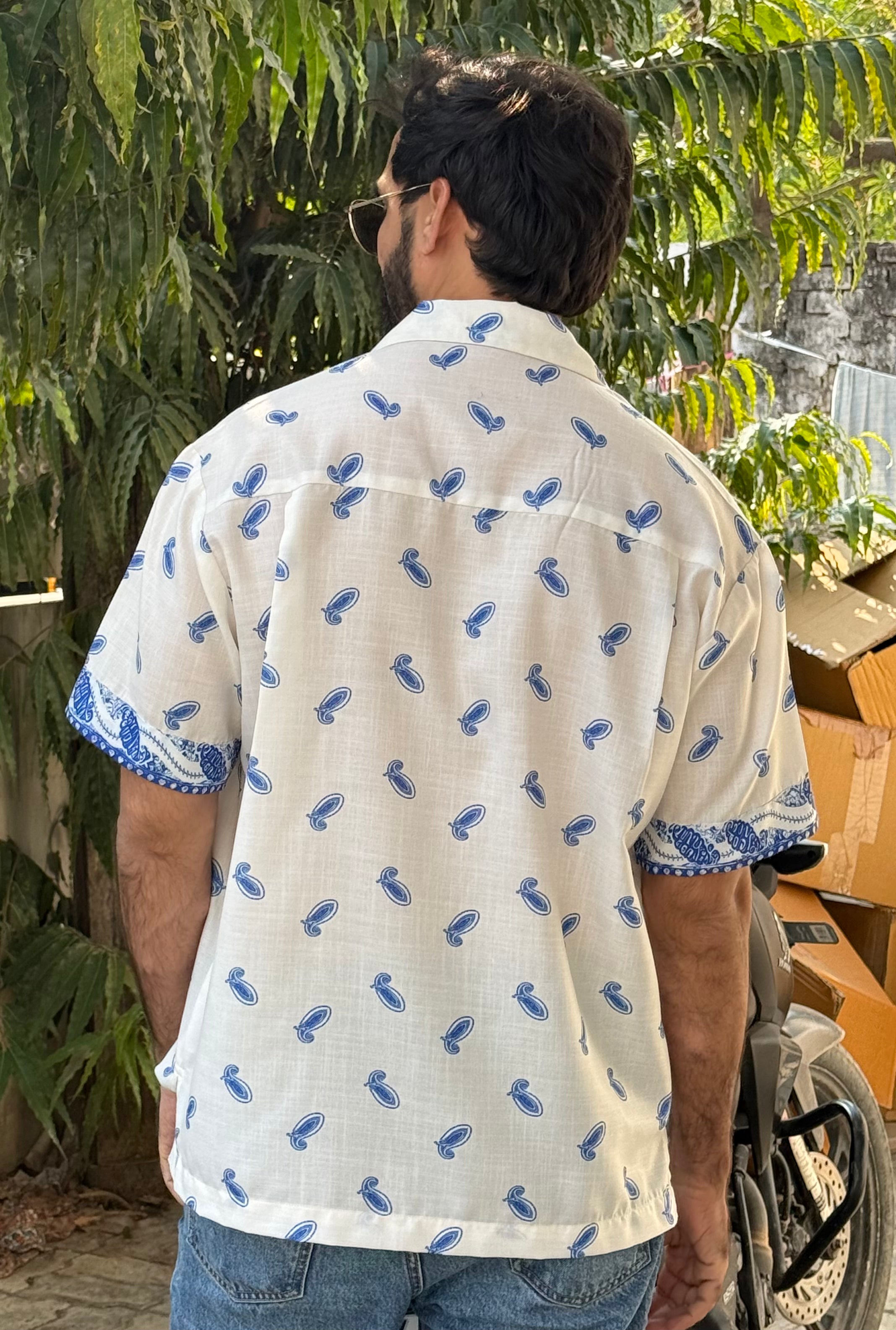 Blue Paisley Resort Shirt