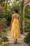 Mango Floral Tiered Cotton Dress