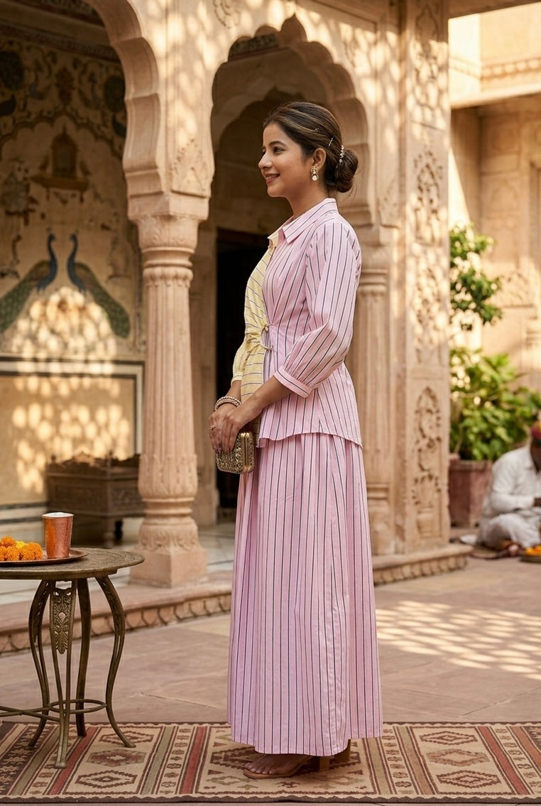 Pastel Striped Co-Ord Set