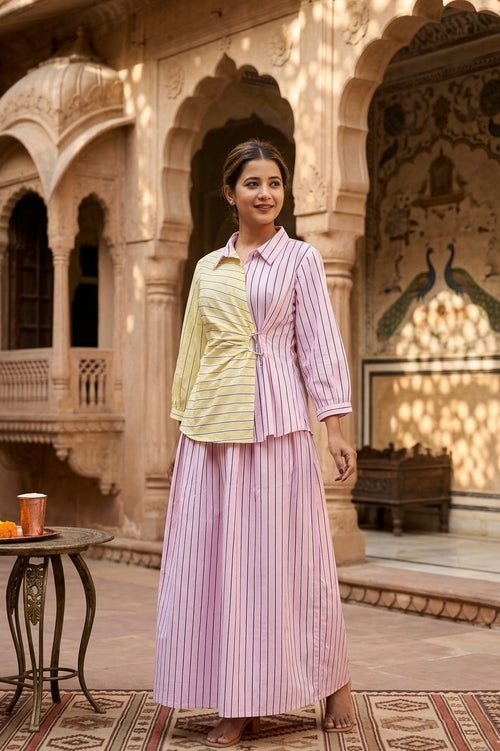Pastel Striped Co-Ord Set