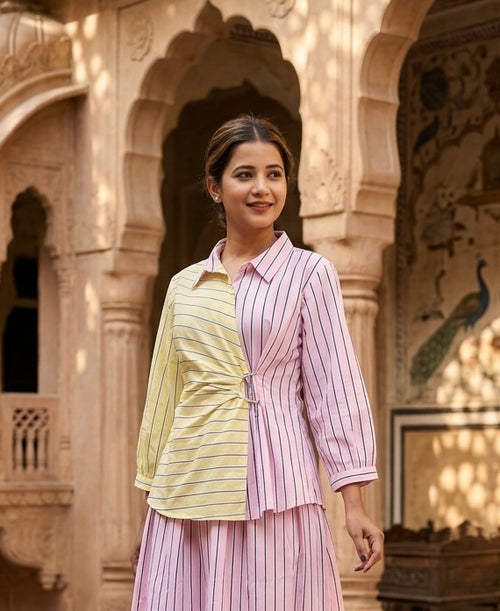 Color Block Striped Shirt