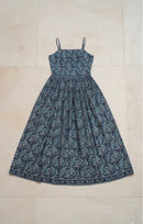 Navy Paisley Print Dress