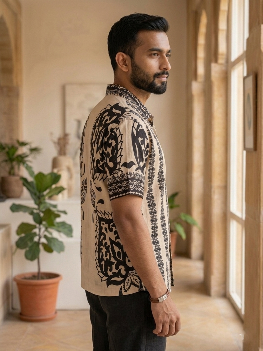 Regal Border Print Shirt