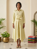 Lemon Stripe Handkerchief Dress