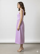 Sleeveless Cotton Fit-and-Flare Dress