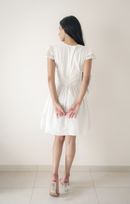 White Dobby Mini Dress