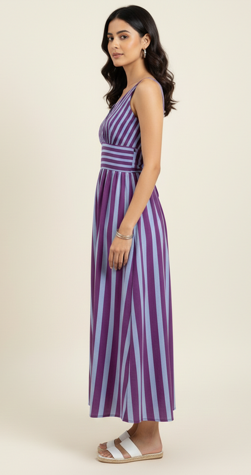 Lilac Stripe Dress