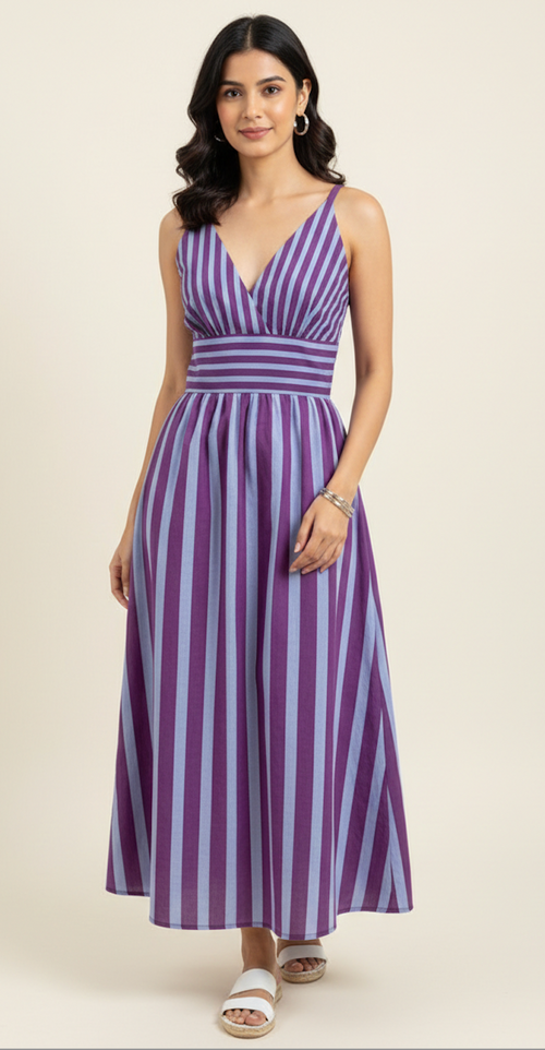 Lilac Stripe Dress