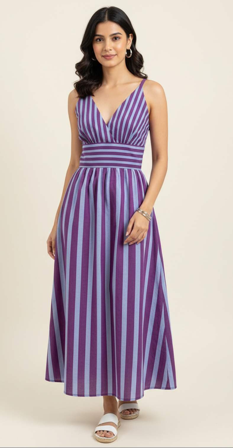 Lilac Stripe Dress