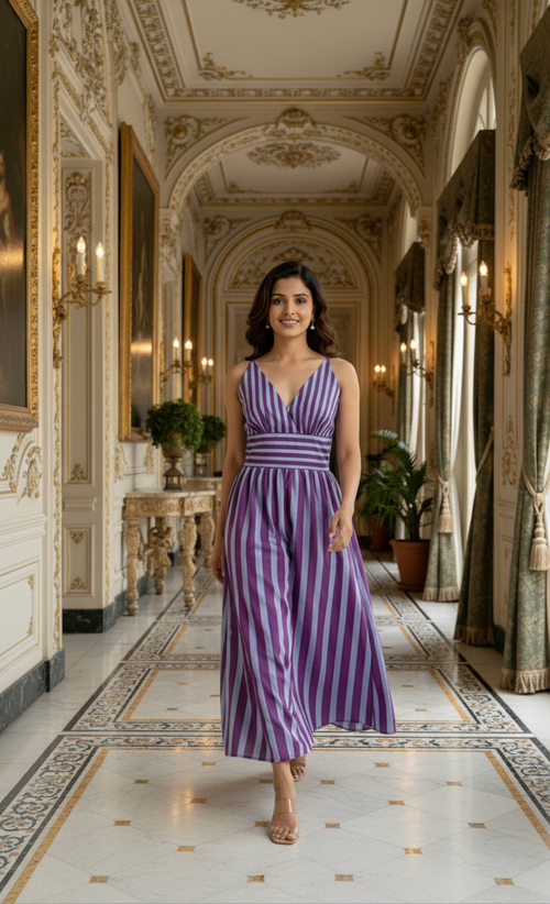 Lilac Stripe Dress