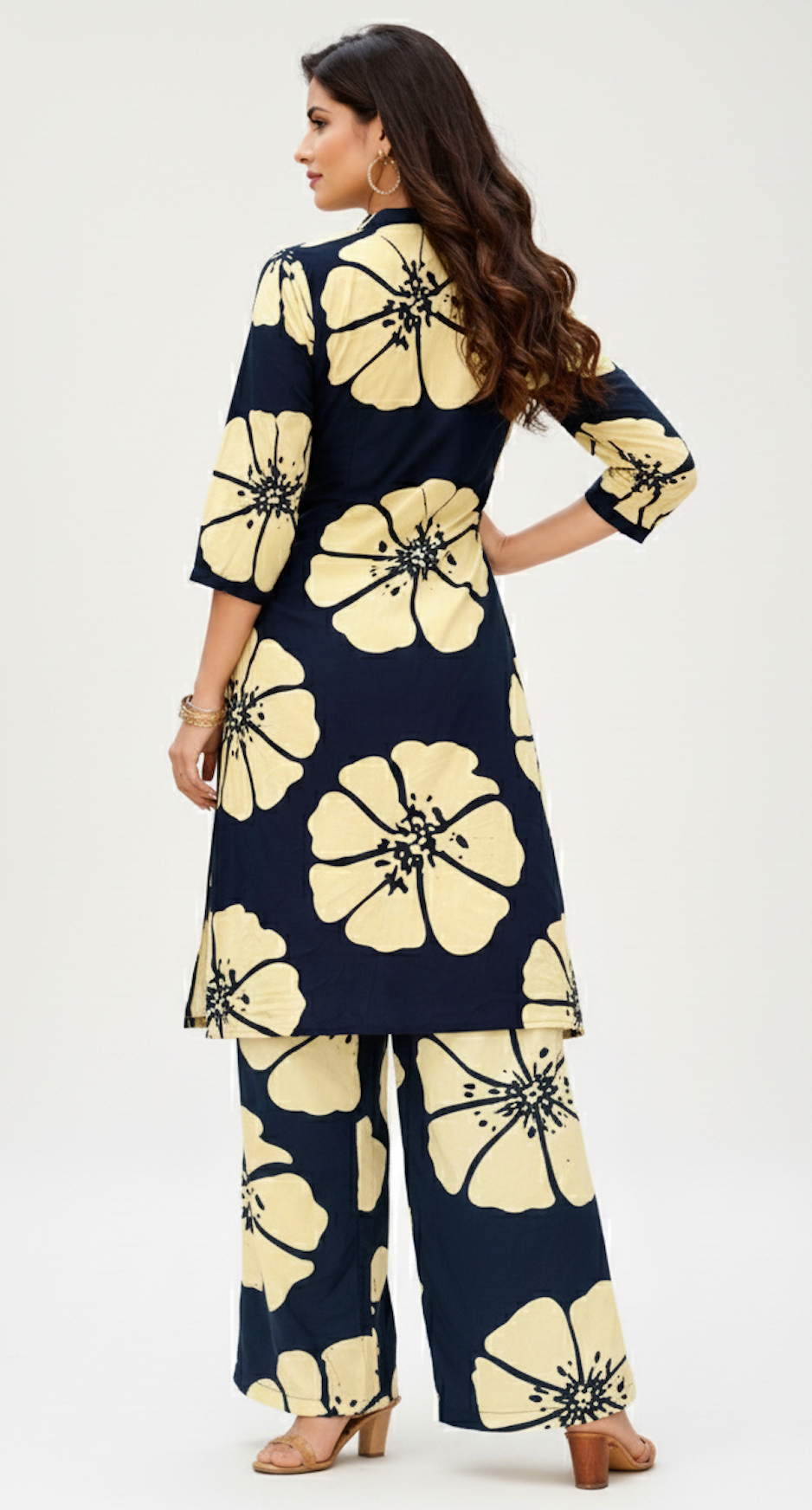 Navy & Primrose Floral Co-ord Set