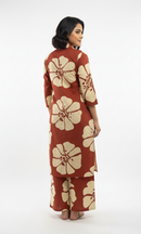 Rust & Cream Floral Block-Print Co-ord Set