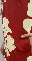 Rust & Cream Floral Block-Print Co-ord Set