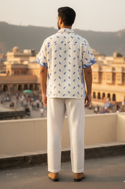 Blue Paisley Resort Shirt