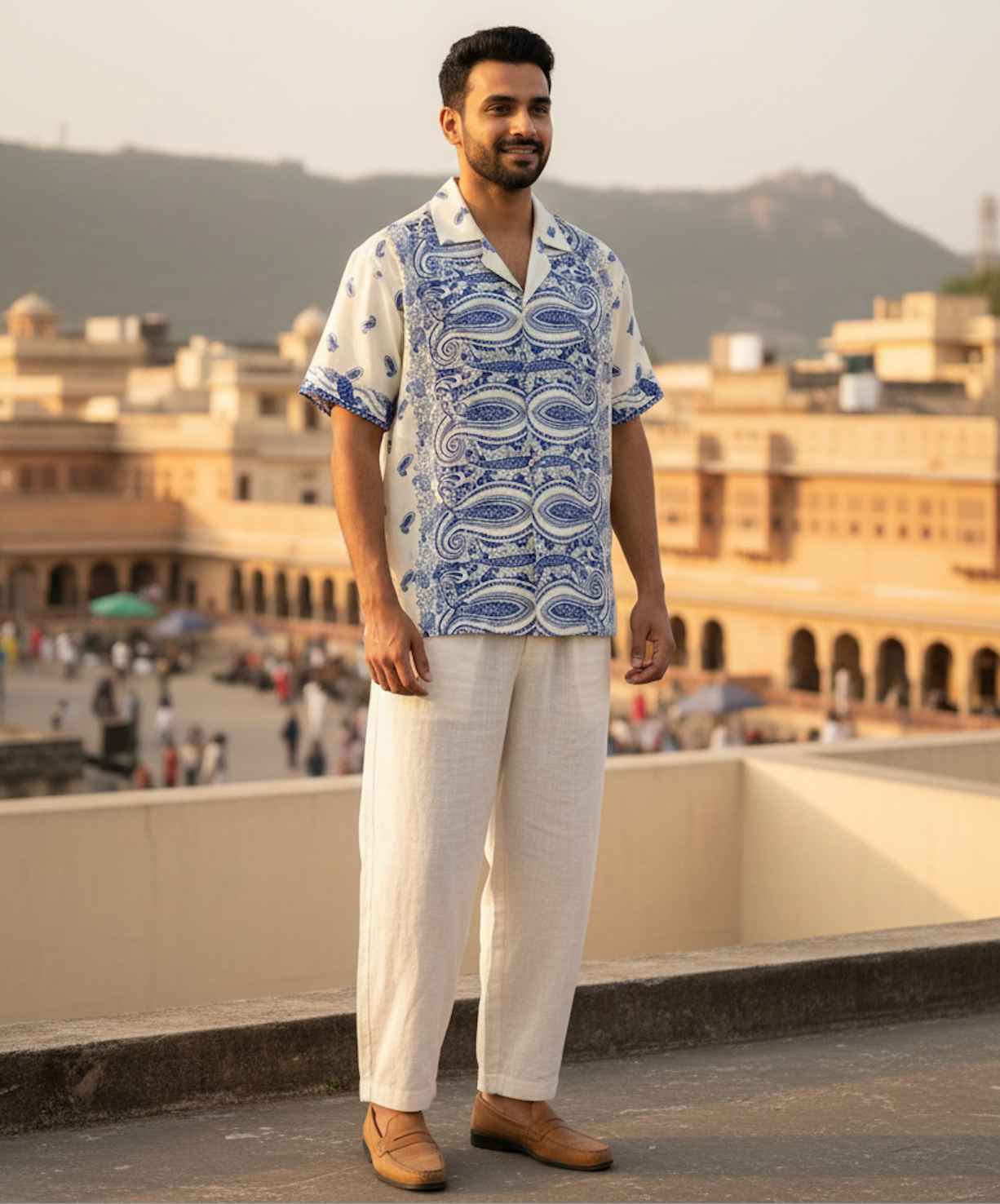 Blue Paisley Resort Shirt
