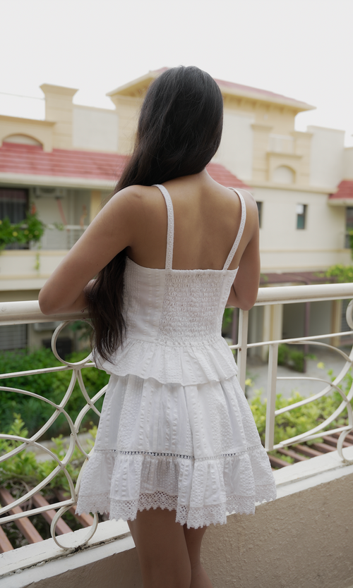 White Peplum Twin Set