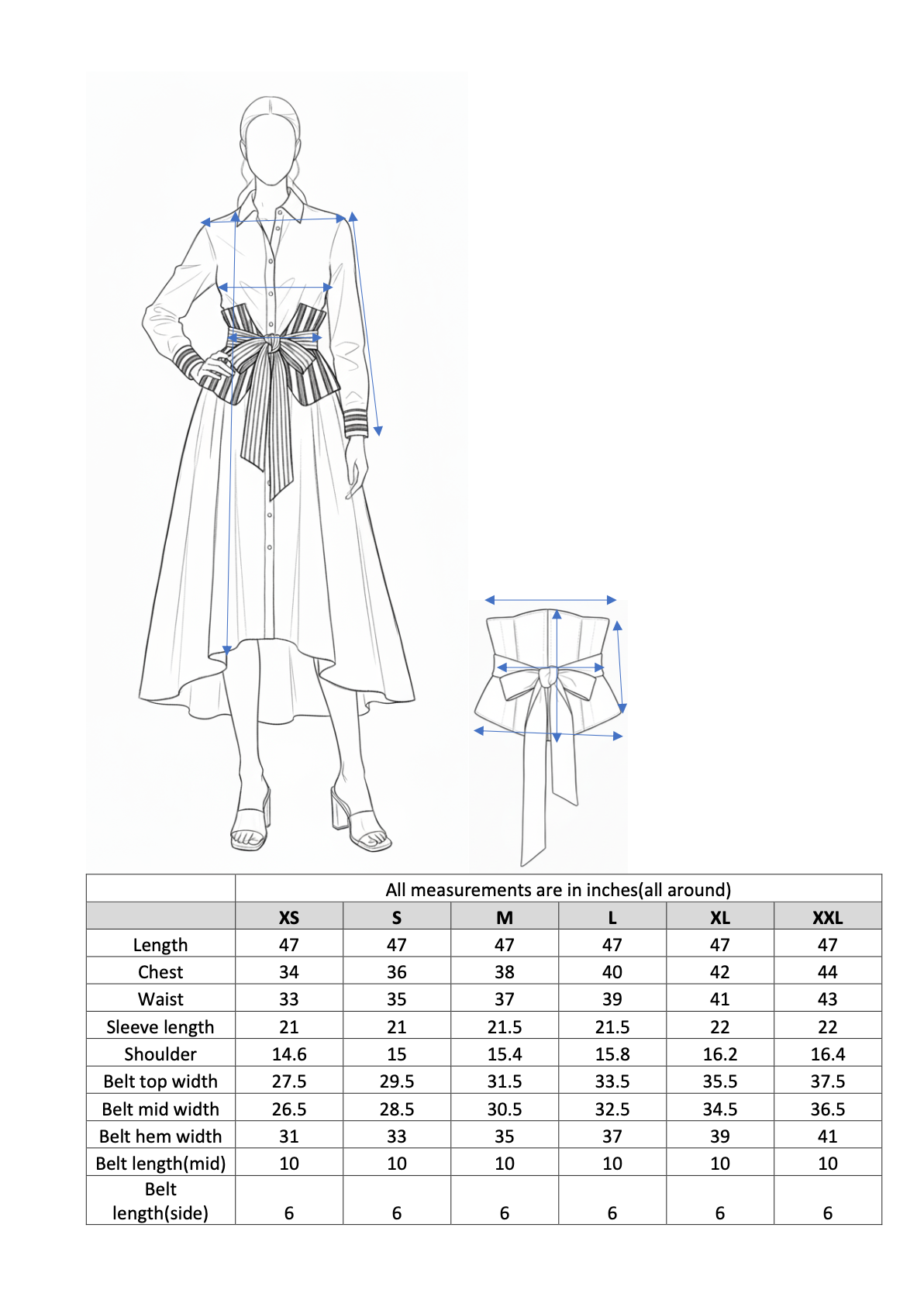 The Signature Striped Tie-Front Shirtdress