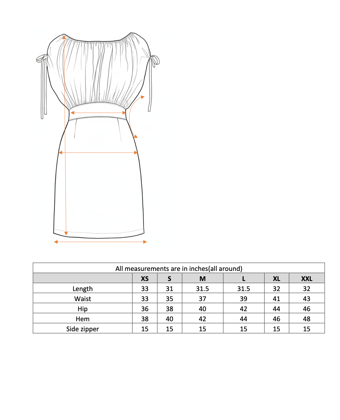 Gathered Puff Sleeve Dress