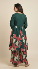 Deep Teal Printed Co-Set