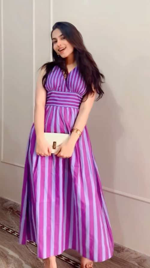 Lilac Stripe Dress