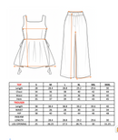 Blue Paisley Peplum Co-Ord Set