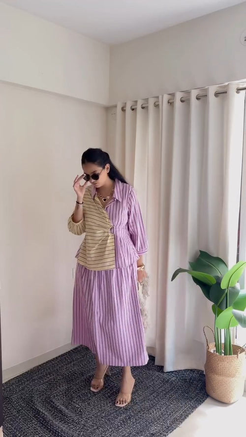 Pastel Striped Co-Ord Set aartihiran