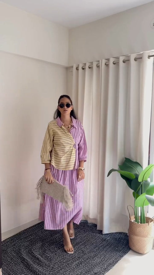 Pastel Striped Co-Ord Set aartihiran