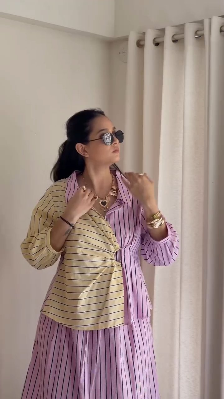 Pastel Striped Co-Ord Set aartihiran