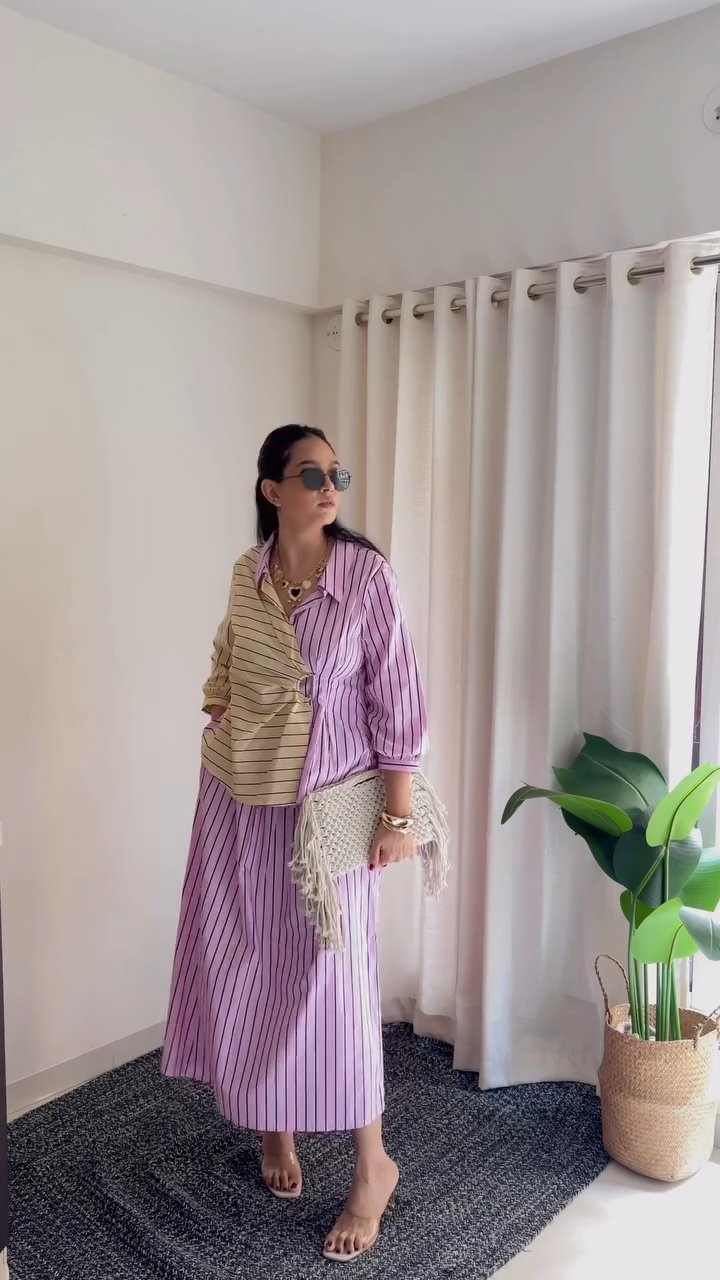 Pastel Striped Co-Ord Set aartihiran