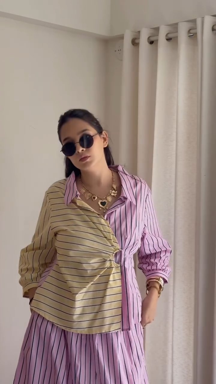 Pastel Striped Co-Ord Set aartihiran
