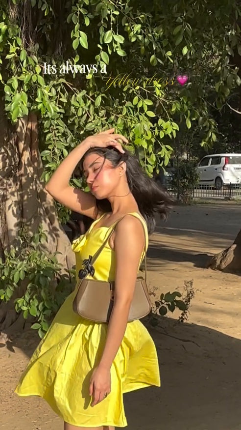 Sunlit Bloom Yellow Dress