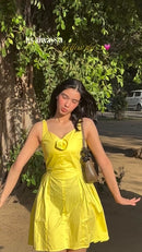 Sunlit Bloom Yellow Dress