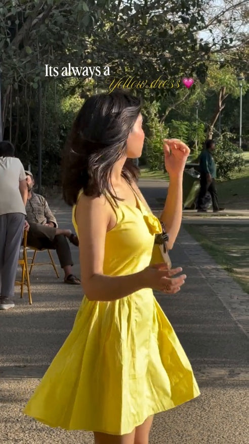 Sunlit Bloom Yellow Dress