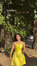 Sunlit Bloom Yellow Dress