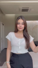 White-Halo Wrap Shirt