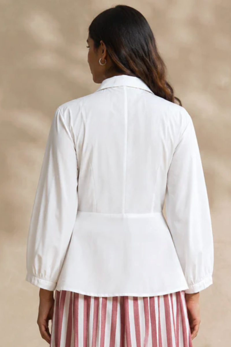 White-Halo Wrap Shirt